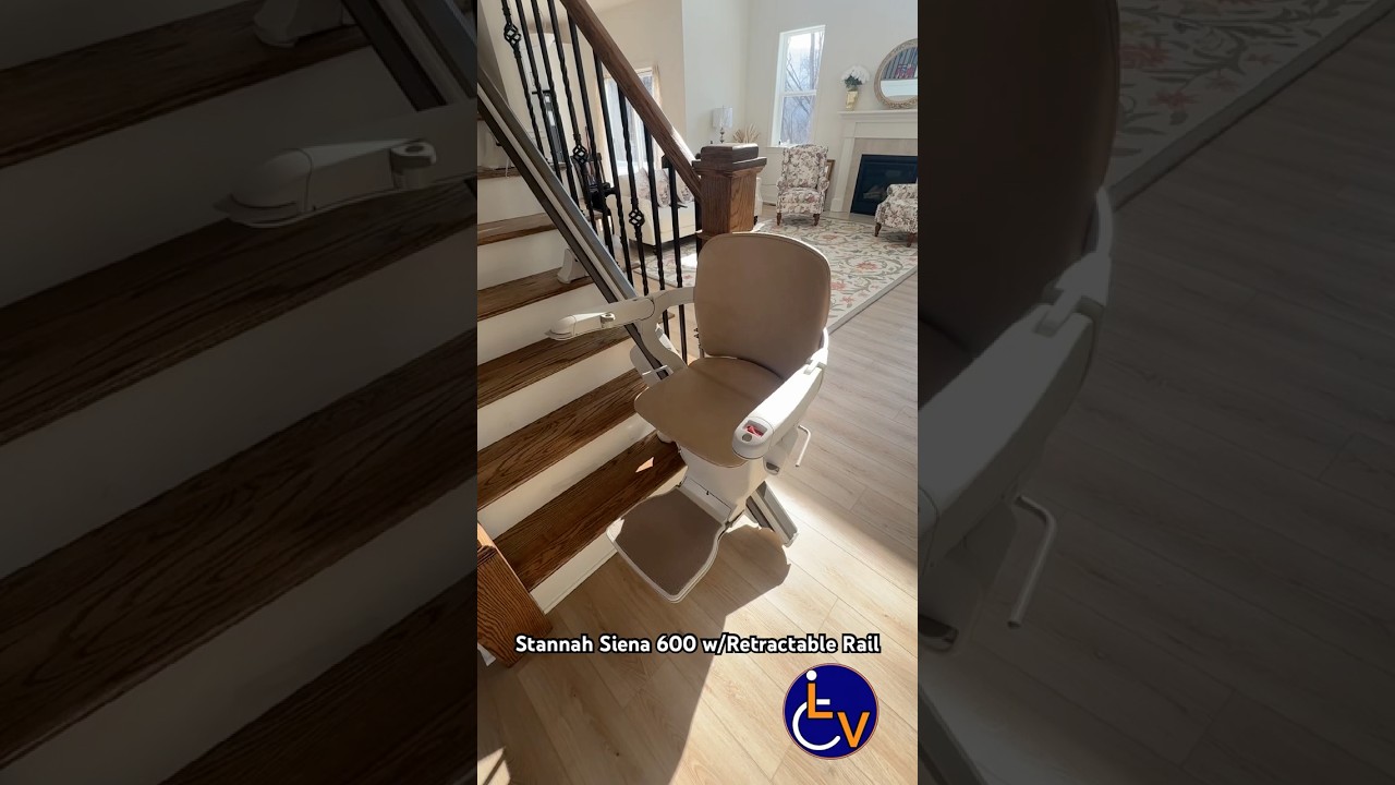 Stannah Siena 600 stairlift with retractable rail