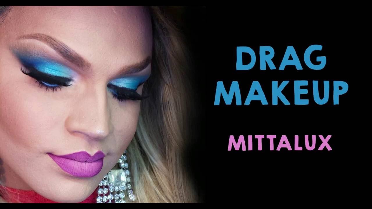 Drag Queen Tutorial Blue Makeup YouTube