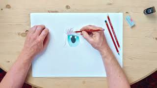 Husky eye drawalong with Jake Spicer and Derwent Drawing @derwent