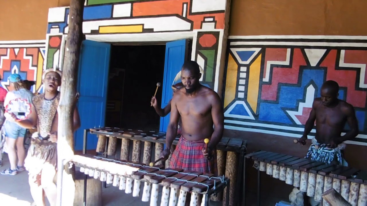 Men playing marimbas at Lesedi Cultural Village Johannesburg YouTube
