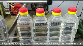 Automatic 4 head liquid filling machine | plug press capping machine | Automatic oil filling plant