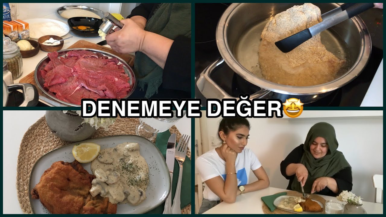 SIZ HİC DANA ETİNDEN ŞNİTZEL YEDİNİZMİ🥩| HAYDİ HEP BERABER MUTFAĞA | MANTAR🍄 SOSU -SOHBETLI TARIFLER
