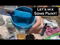 Paint Mixing!  Let me show you my studio.