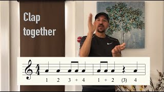 Rhythm Clapping with Mr. Gordon  Episode 1  learn to read music  clap along!!!