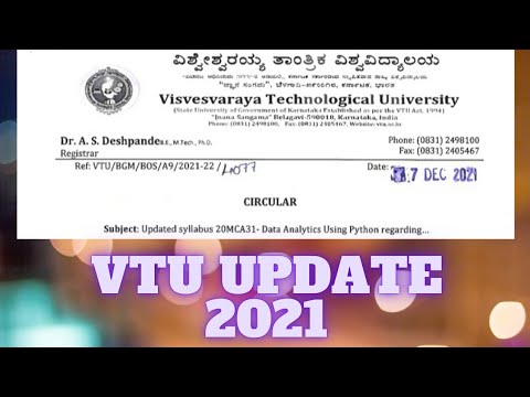 VTU UPDATE, Updated