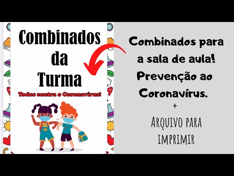 COMBINADOS PARA A SALA DE AULA - Arquivo pronto para imprimir || Volta às aulas
