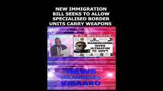 NEW IMMIGRATION BILL SEEKS TO ALLOW SPECIALISED BORDER UNITS CARRY WEAPONS