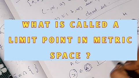 What is called a Limit Point in Metric Space? - Real Analysis - A Maths Learner