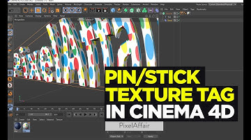 How to stick Materials to object in CINEMA 4D Using the STICK TEXTURE Tag now PIN TEXTURE