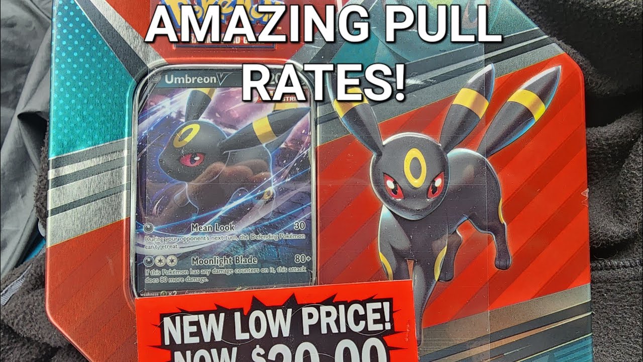 Umbreon V Heroes Tin Opening - Discount Pokemon Cards At Walmart