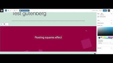 Background animation blocks - Gutenberg