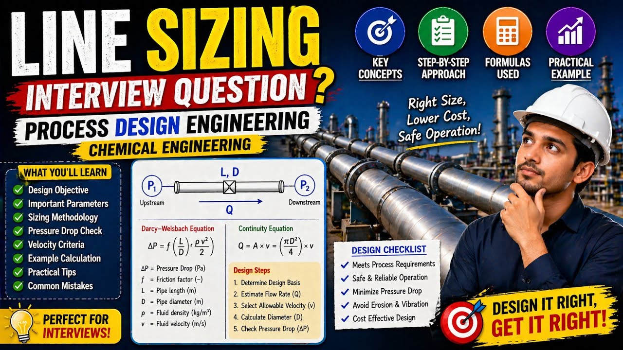 Line Sizing | Interview Question | Process Design Engineering ...