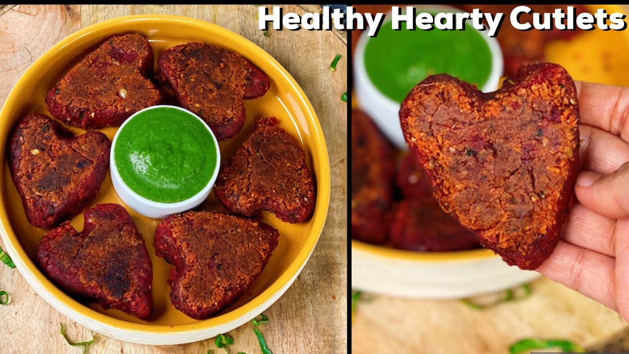 Healthy Hearty Cutlets | Chickpea Oats & Beetroot Cutlets | Valentine Special | Flavourful Food