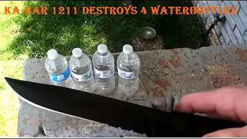 Ka-bar 1211 fighting knife test