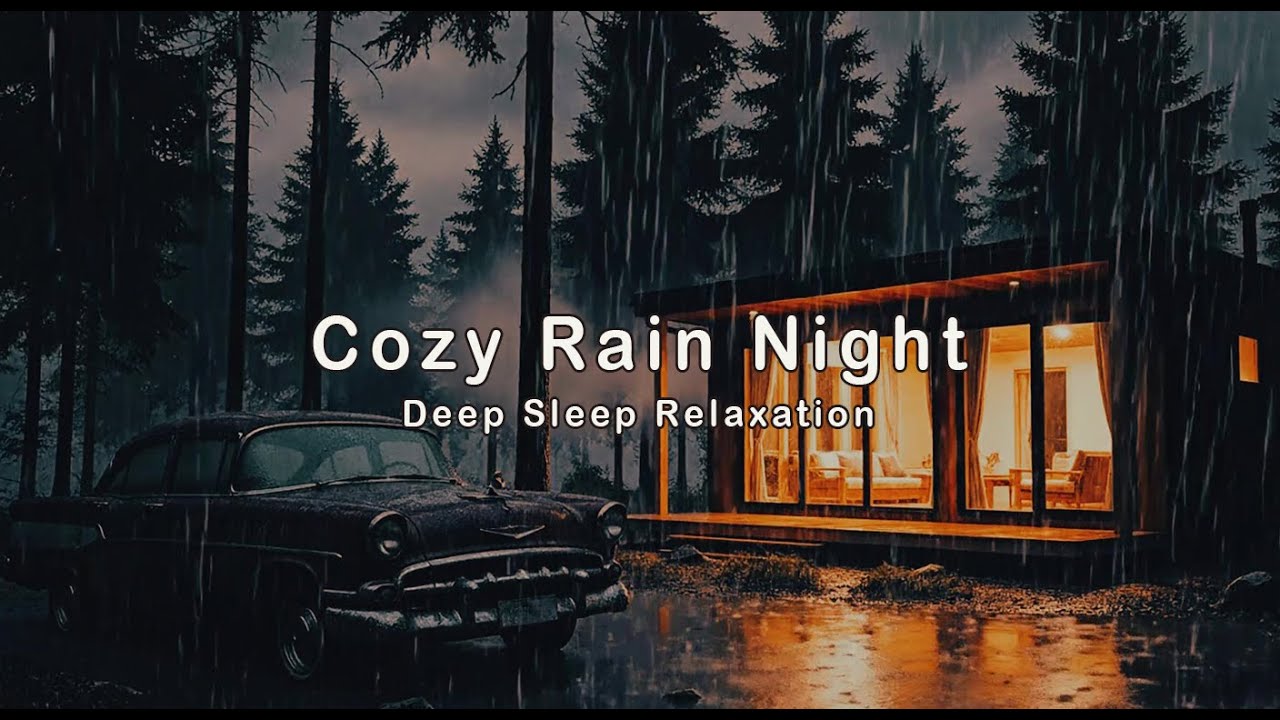 Cozy Cabin in the Rain | Relaxing Night Rain Ambience for Deep Sleep ...