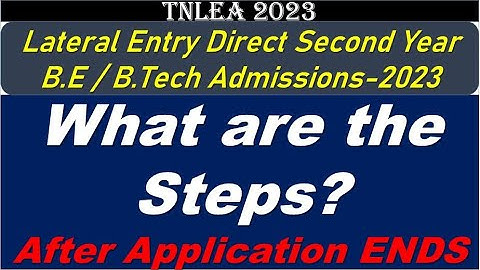 TNLEA 2023 || What are the Steps? After Application ENDS || Info Camp