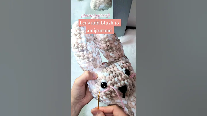quick tutorial on how to add blush to plushies #shorts #crochettutorial  #howto #tutorial #crochet