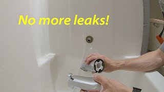 Here's how to replace a leaking tub faucet