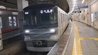 東京メトロ日比谷線13000系13109F各駅停車中目黒駅行き恵比寿駅到着(2023/6/12)