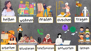 Die 10 Verben mit Beispielen A1 Und A2 / Useful German verbs with examples for beginners A1 and A2.