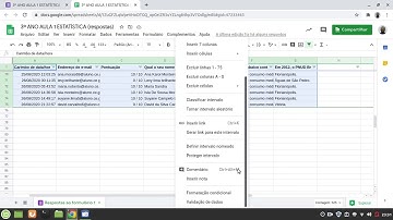 Formulários Google - Utilizando Filtros e Tabelas Dinâmicas para avaliar os resultados