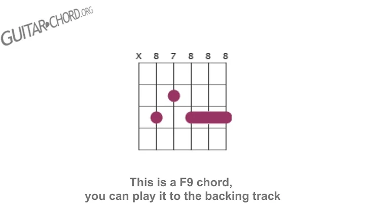 Learn the F9 chord and play to the backing track