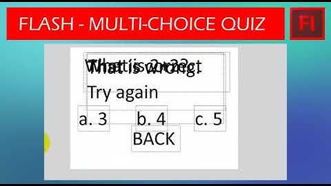 Flash Multiple Choice Quiz Tutorial