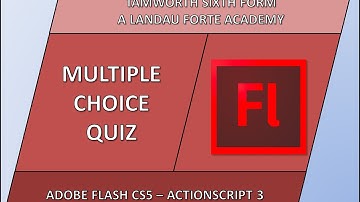 Flash Multiple Choice Quiz Tutorial