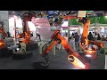 Hyundai industrial robot demo - arc welding auto body part