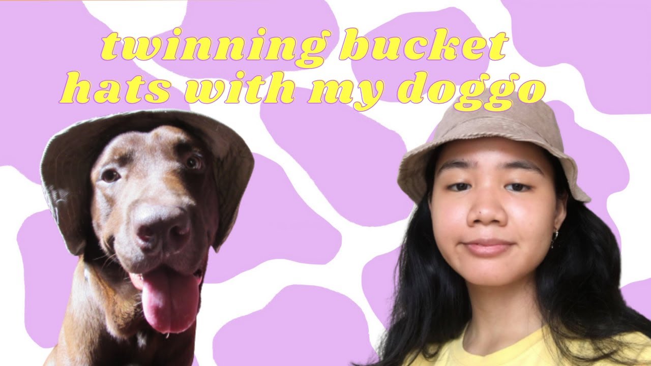 made matching bucket hats for me and my dog 🤎 |  DIY BUCKET HAT