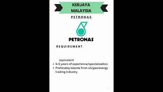 Kerja kosong di Petronas. Berminat? Hantar je resume ke email yang tertera