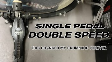 The Secret to FAST Single Pedal Bass Drum Double Strokes
