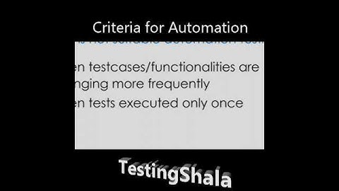 Which tests are not suitable for automation testing?  | #shorts | testingshala