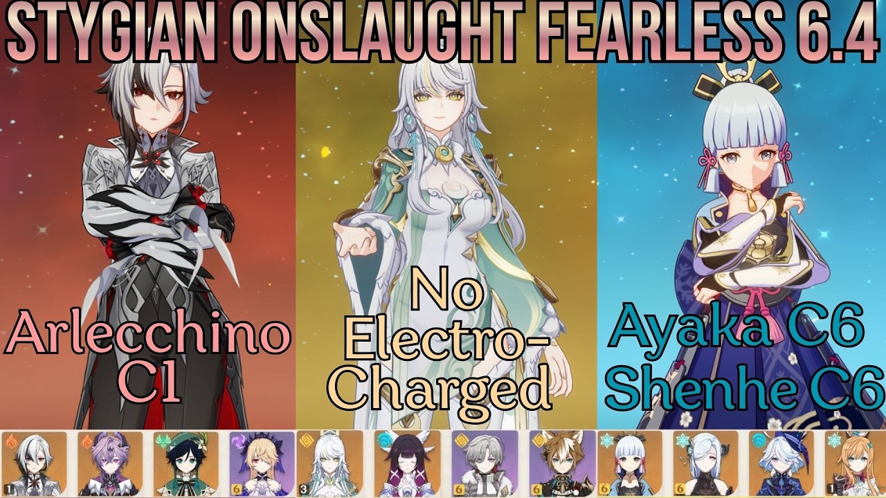 Stygian Onslaught Fearless 6.4 | Arlecchino C1 & Zibai C3 & Ayaka C6 | Genshin Impact