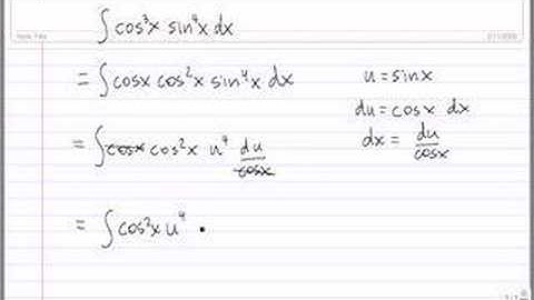 u-substitution with powers of sine and cosine