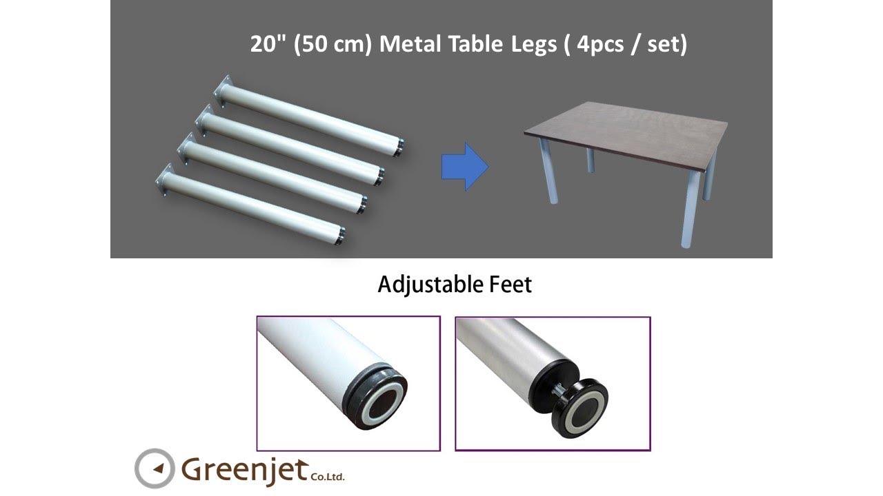 Patas de mesa auxiliar de acero ajustables de 15 pulgadas, juego de 4, Soluciones de almacenamiento comercial personalizables para el comercio  minorista