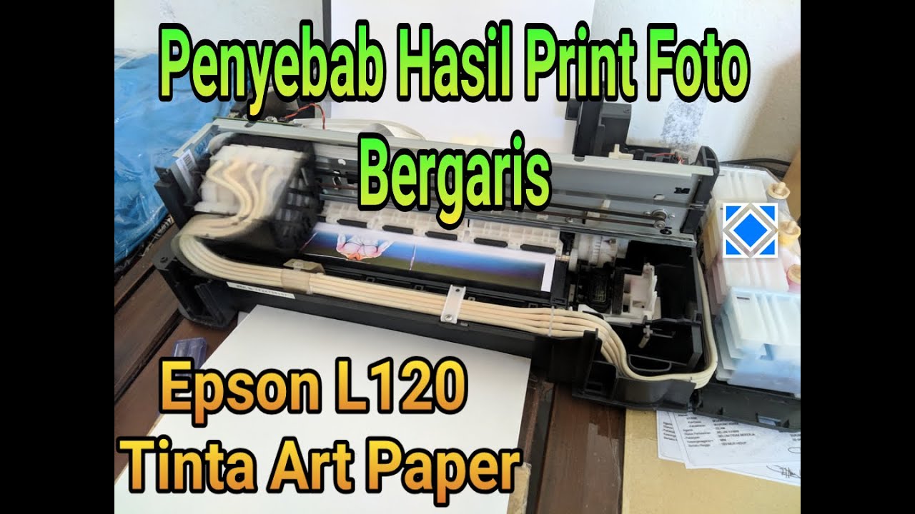 Hasil cetak foto bergaris di epson L120 