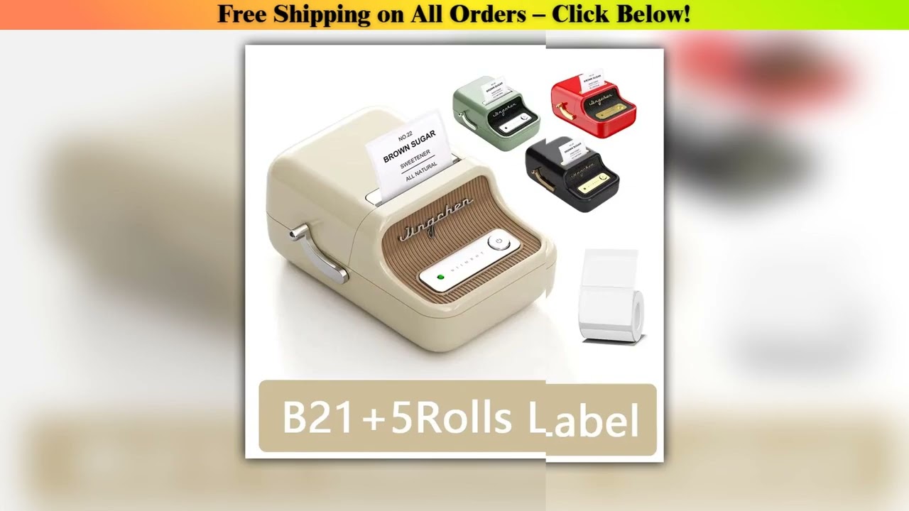 Niimbot Mini Portable Thermal Printer Self-adhesive Label Printer For Stickers Niimbot B21 B1