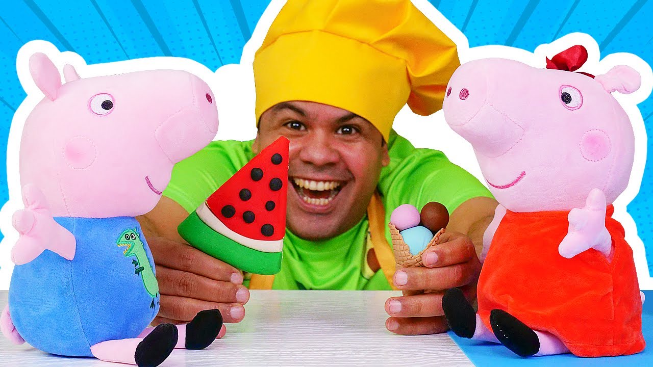Peppa e Astier fazem picolés e sorvetes com massinha Play-Doh! Hora do lanche!