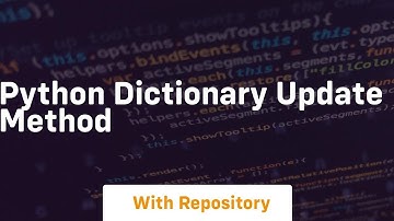python dictionary update method