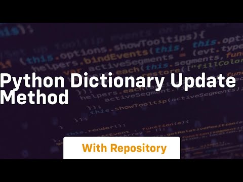 python dictionary update