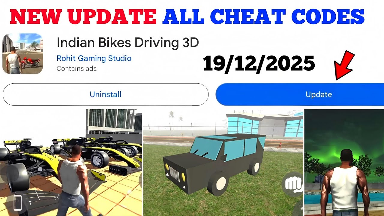 Finally New Update Of Indian Bike Driving 3D 🤯🔥| New Update All Cheat ...
