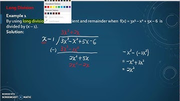 22th video: MAT133 - Long Division - Example 1