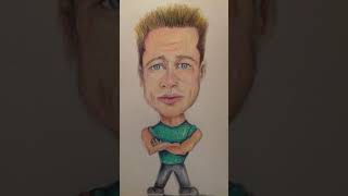 BRAD PITT -CARICATURA