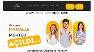 Mahalle Mektebi Online Eğitim Platformu Açıldı ( www.mahallemektebi.com )