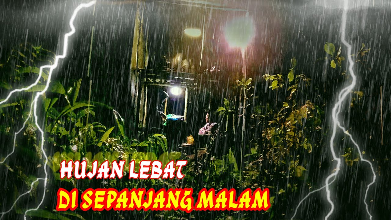 HUJAN DERAS-TAK MENGHALANGI SEMANGAT MERENOVASI SHELTER UNTUK CAMPING-ASMR-RAIN