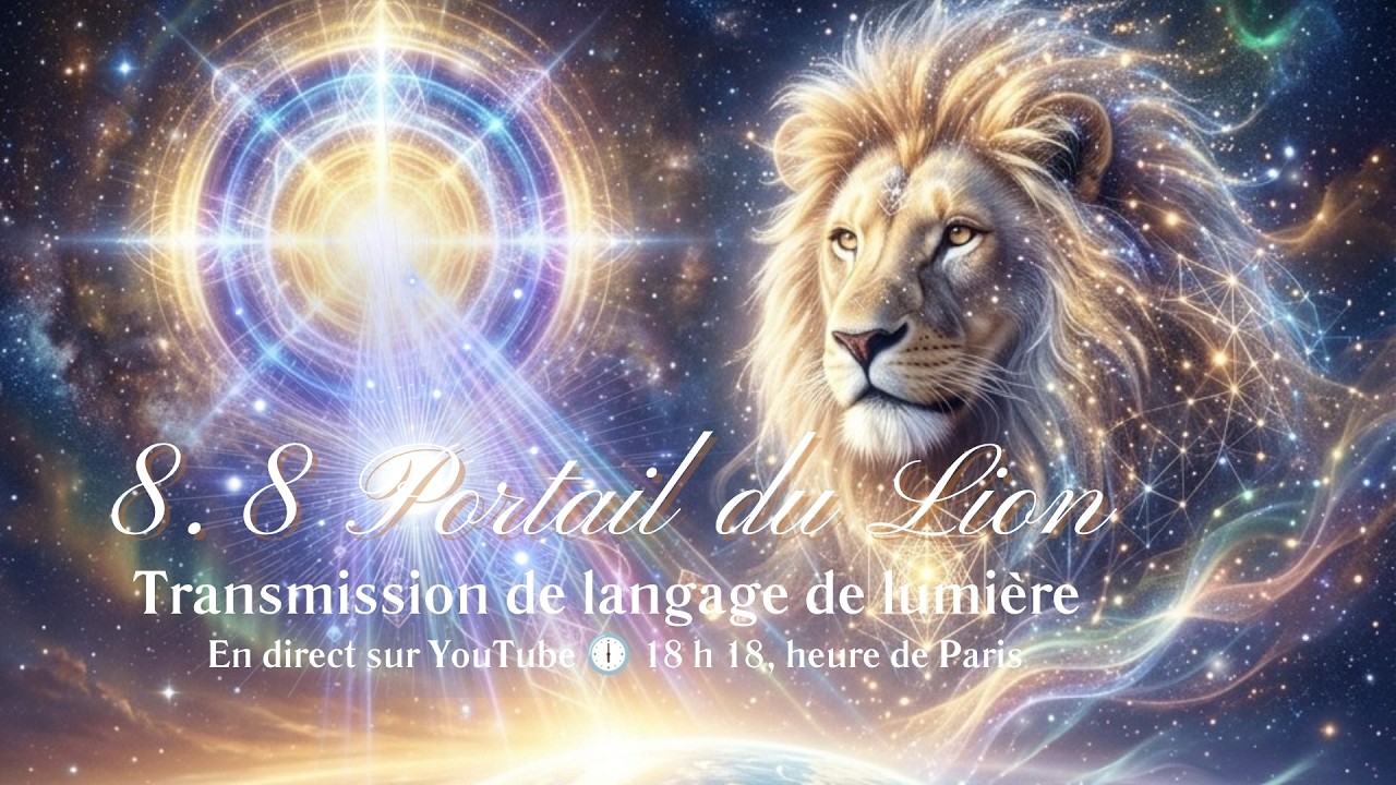 🦁✨ Portail du Lion 8•8 – Transmission de Langage de Lumière pour la Terre 🌍