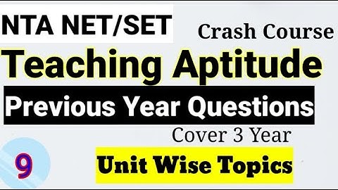 NTA NET/SET सेट Teaching Aptitude Previous Year Question !!  Part 9 !! Past Year Questions !!