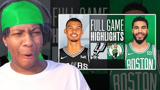 WEMBY NASTY POSTER DUNK! Lvgit Reacts To SPURS at CELTICS | FULL GAME HIGHLIGHTS | January 17, 2024