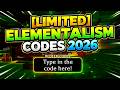 [LIMITED] ELEMENTALISM Codes 2026 / Roblox ! 🎮🔑 How to Redeem